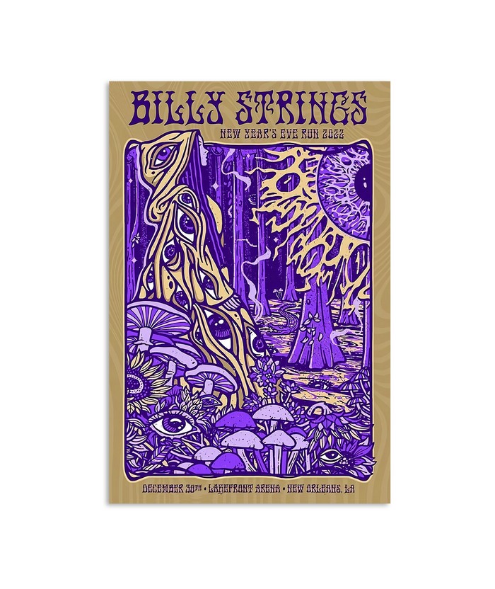 December 30, 2022 Billy Strings New Orleans, LA Poster