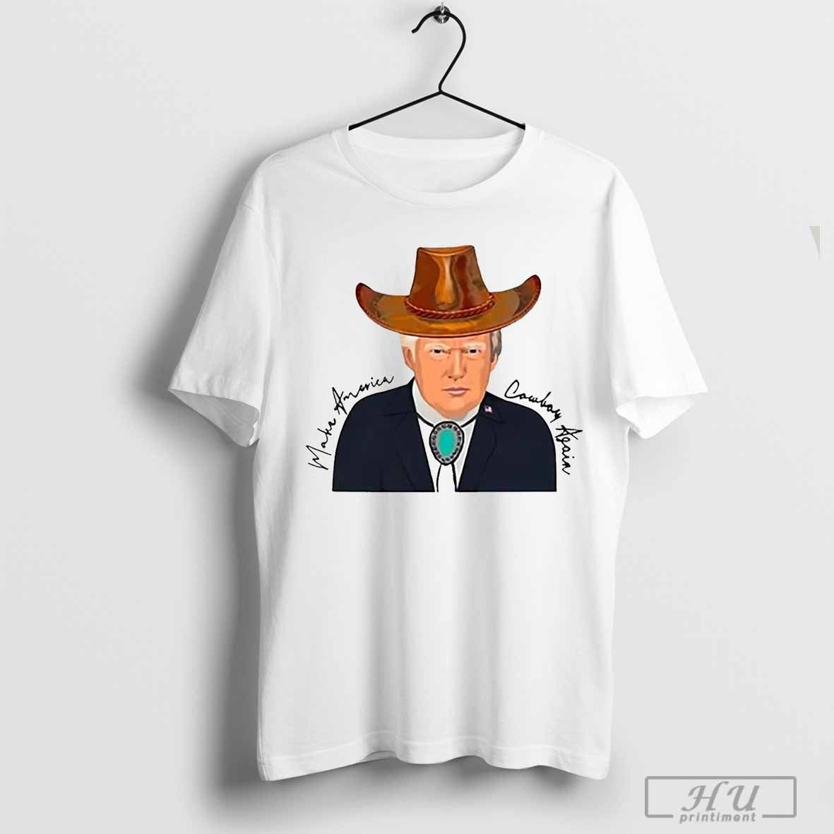 Sara Gonzales Trump Make America Cowboy Again Paint T Shirt
