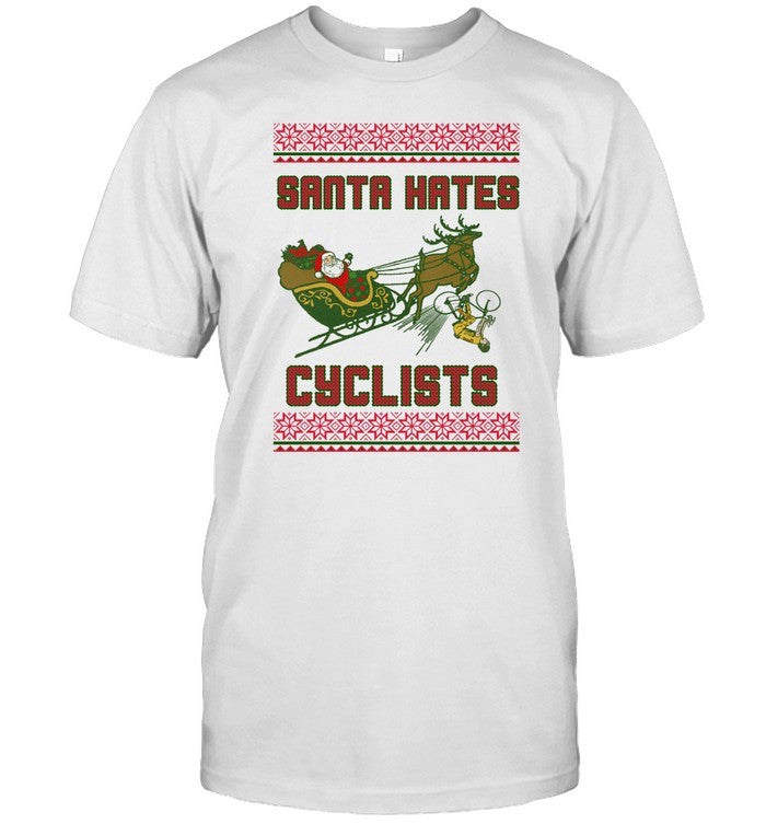 Shirt Santa Hates Cyclist Ugly Christmas