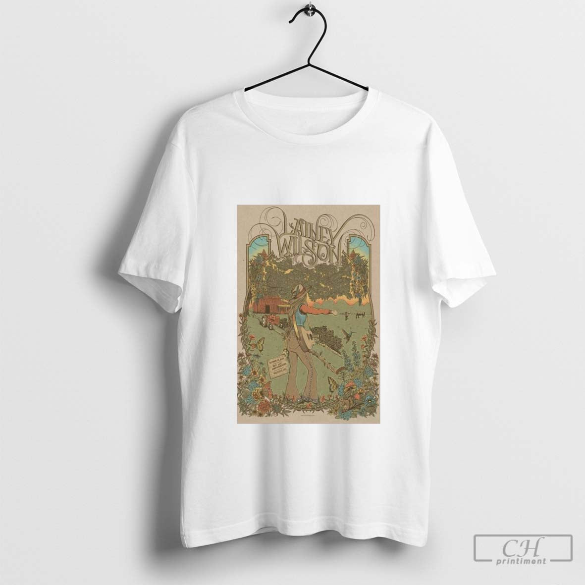 Poster Lainey Wilson Oct 18-2024 In Raleigh NC Tour t-shirt