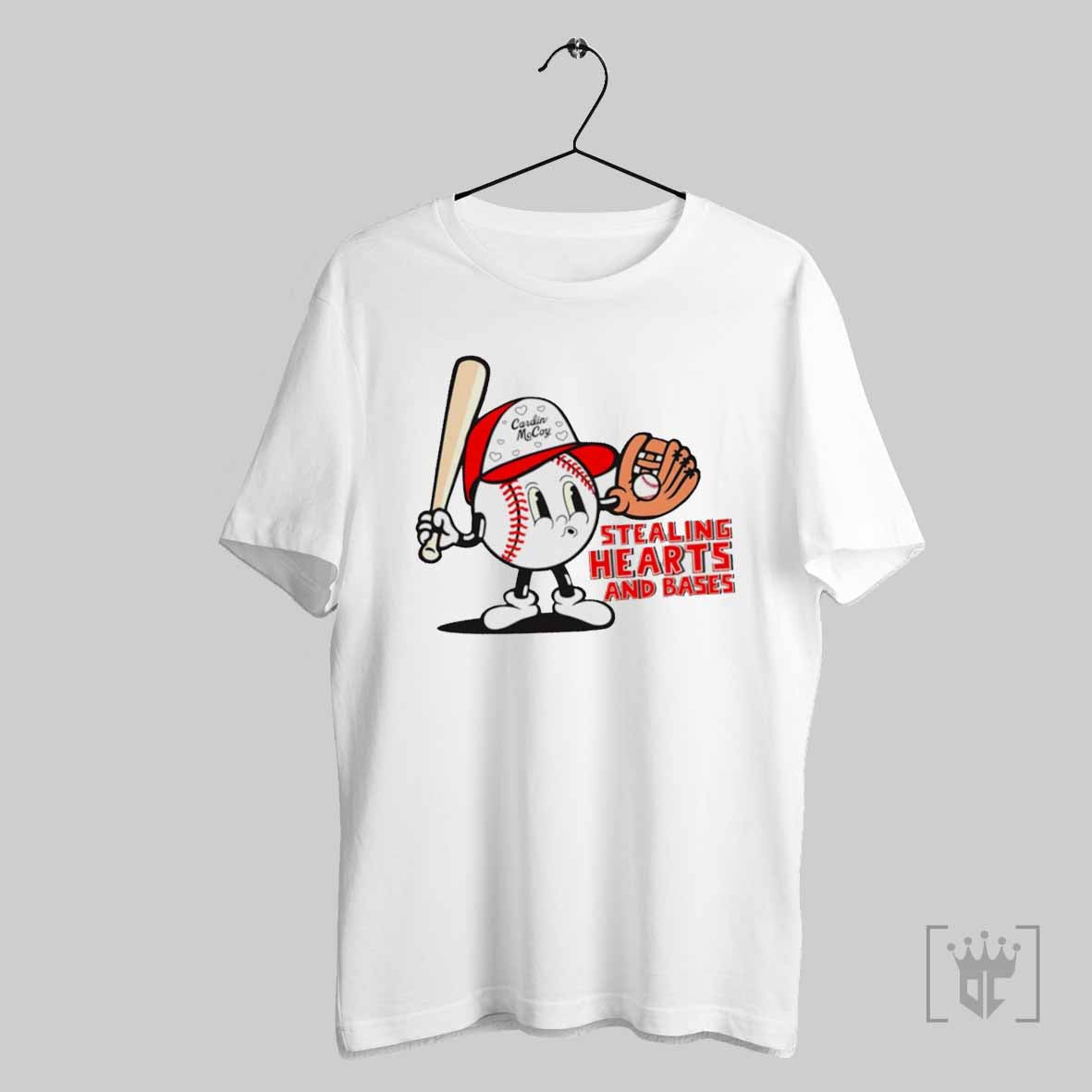 Stealing Hearts And Bases Baseball Cartoon T Shirt