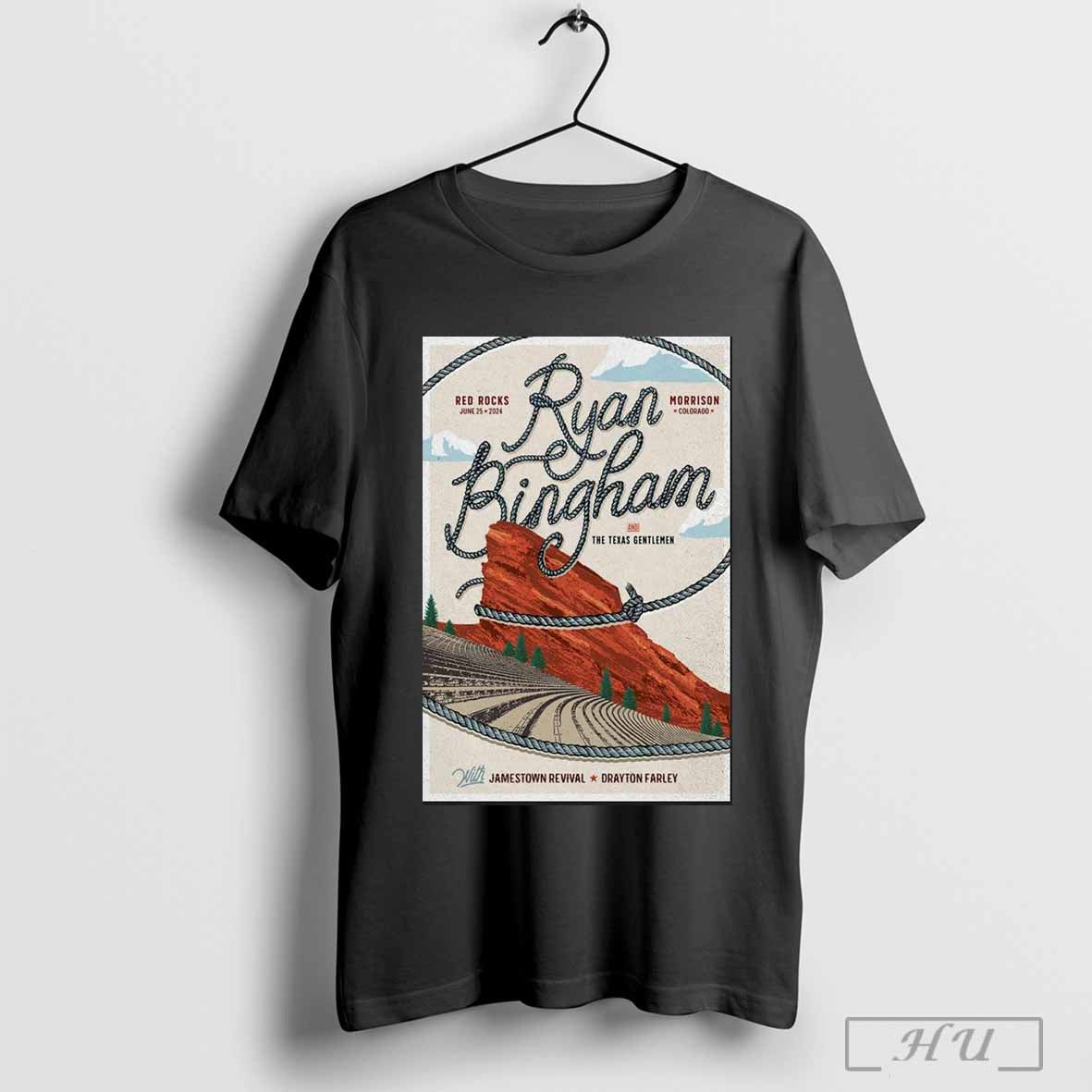 Ryan Bingham June 25 2024 Red Rocks Amphitheatre Morrison Co Poster T Shirt