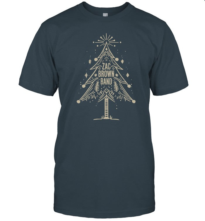 Shirt Zac Brown Band Denim Christmas Tree