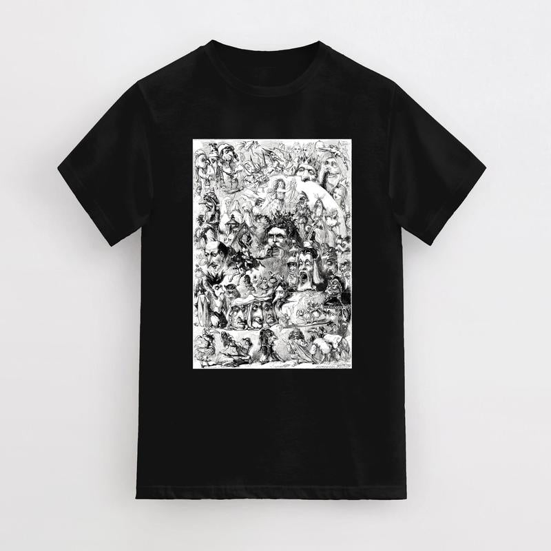 Vintage Dreamy Art Graphic Shirt, Retro Creepy 90s Shirt, Abstract Art Cotton Shirt, Line Art Vintage Tee, Cool Gift