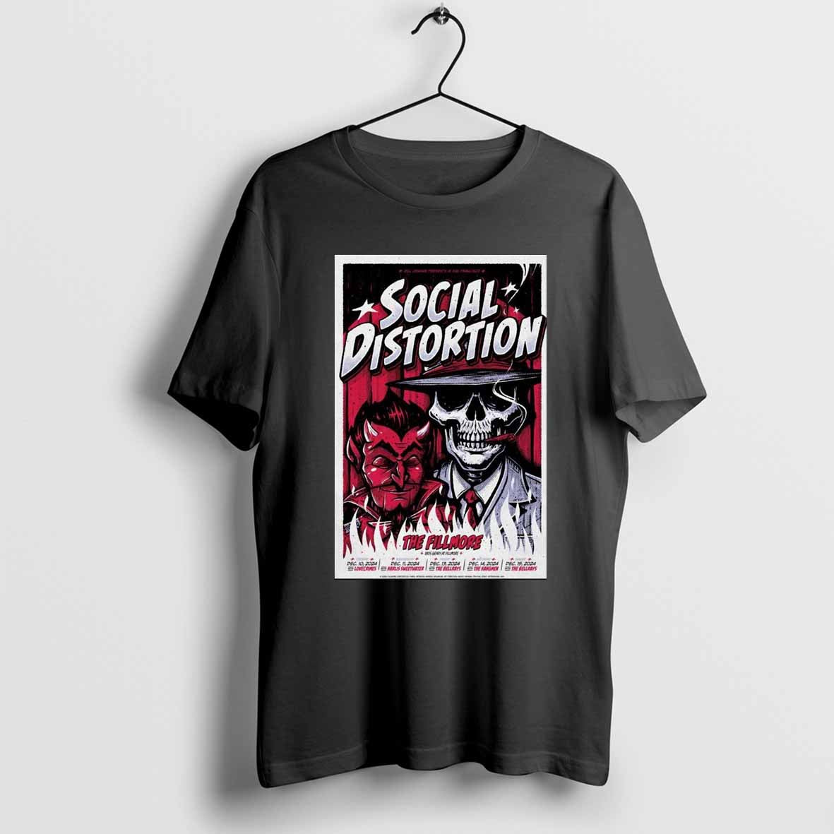 Social Distortion The Fillmore December 15 2024 With The Bellrays T Shirt