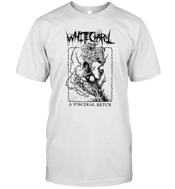 New 2024 White Chapel A Visceral Retch White T-Shirt