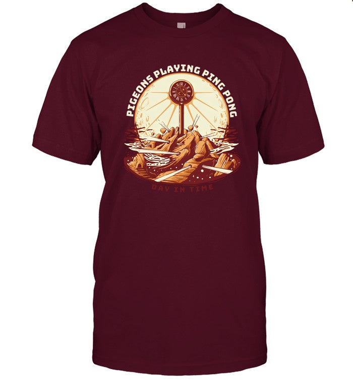 Pigeons Playing Ping Pong Day In Time Shirt_1