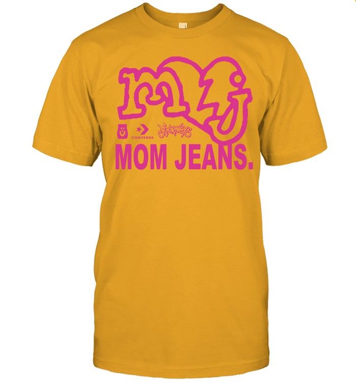 Mom Jeans Yellow Logo T Shirt