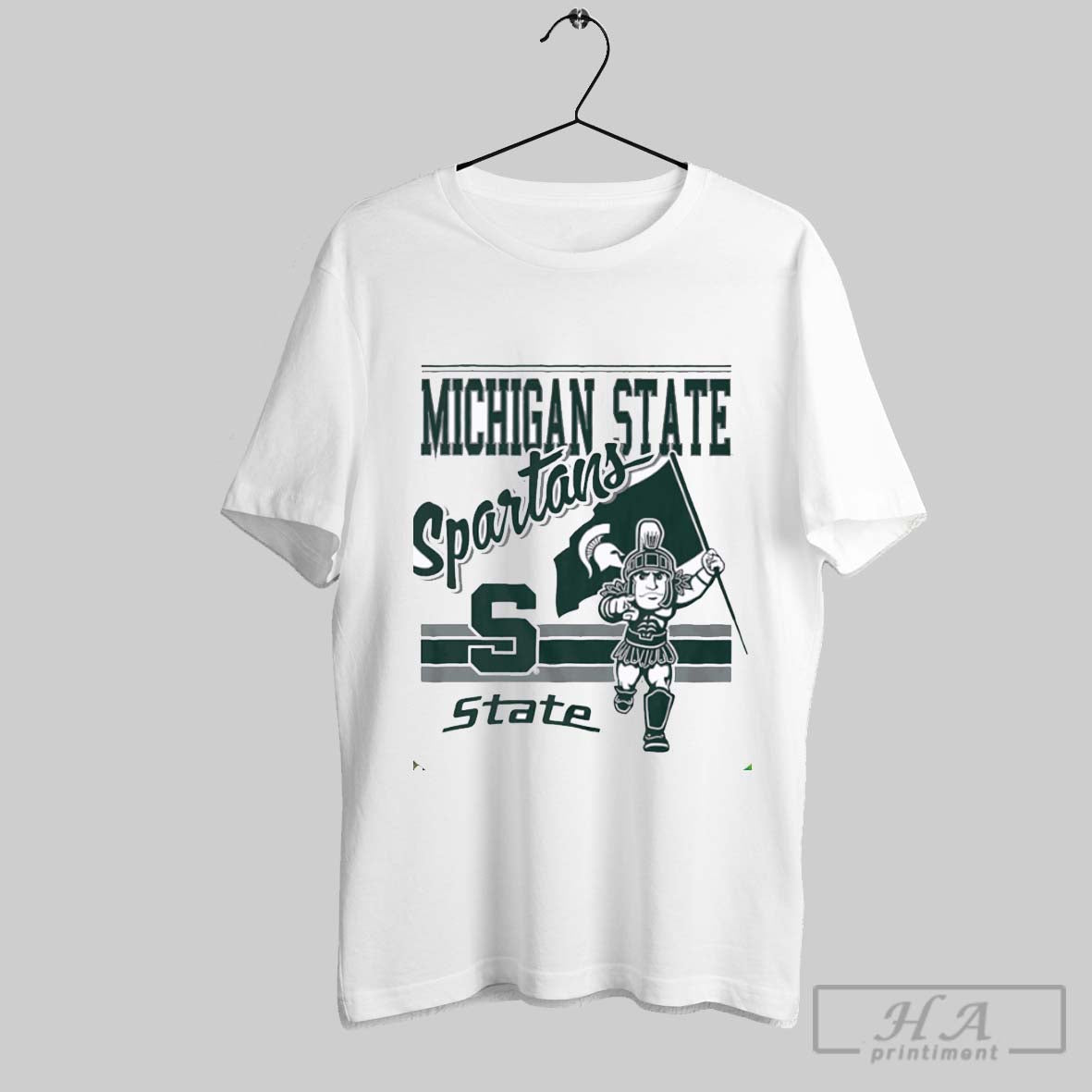 Sparty Michigan State Spartans Logo Mascot T Shirt