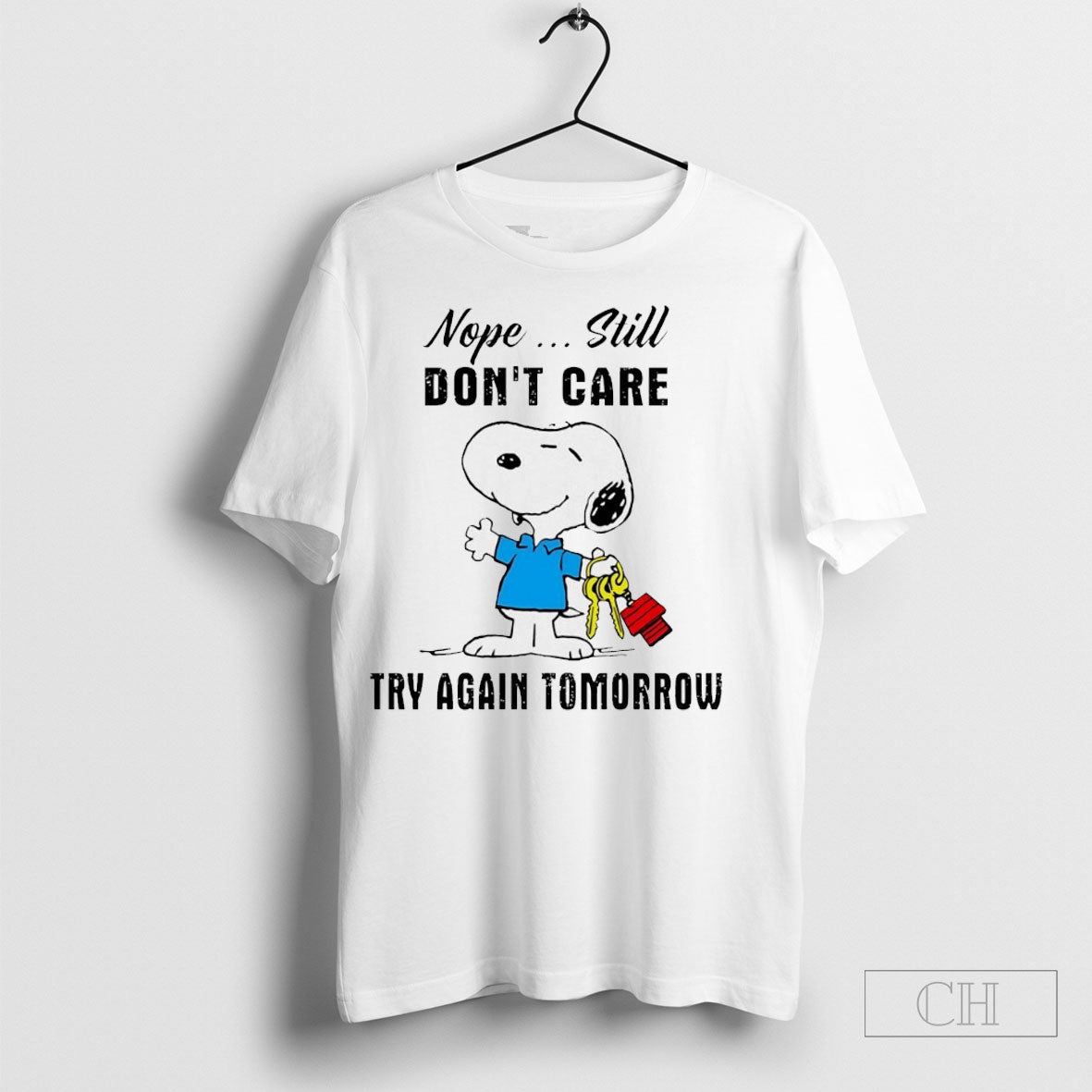 Snoopy Nope Still Dont Care Try Again Tomorrow Shirt