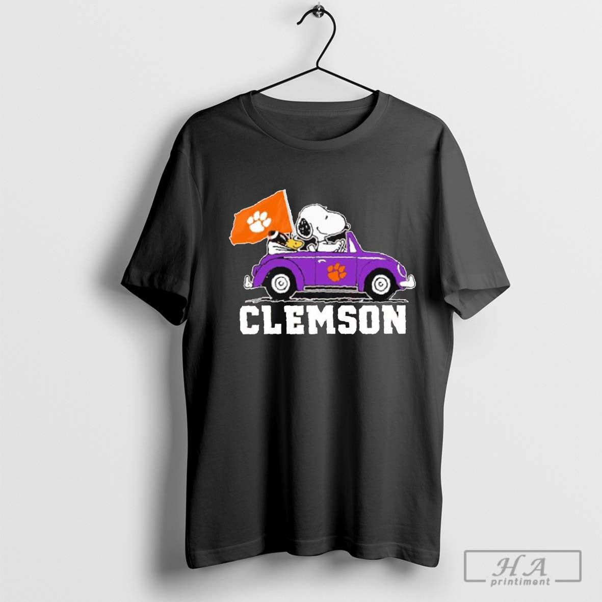 Snoopy And Woodstock Clemson Car Shirt