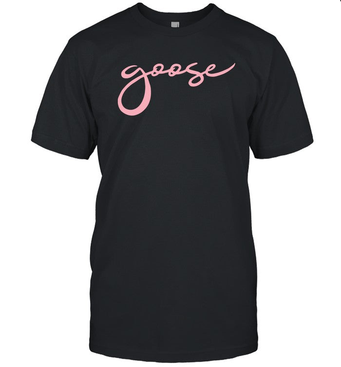 Goose Script Logo T-Shirt Breast Cancer Awareness Limited