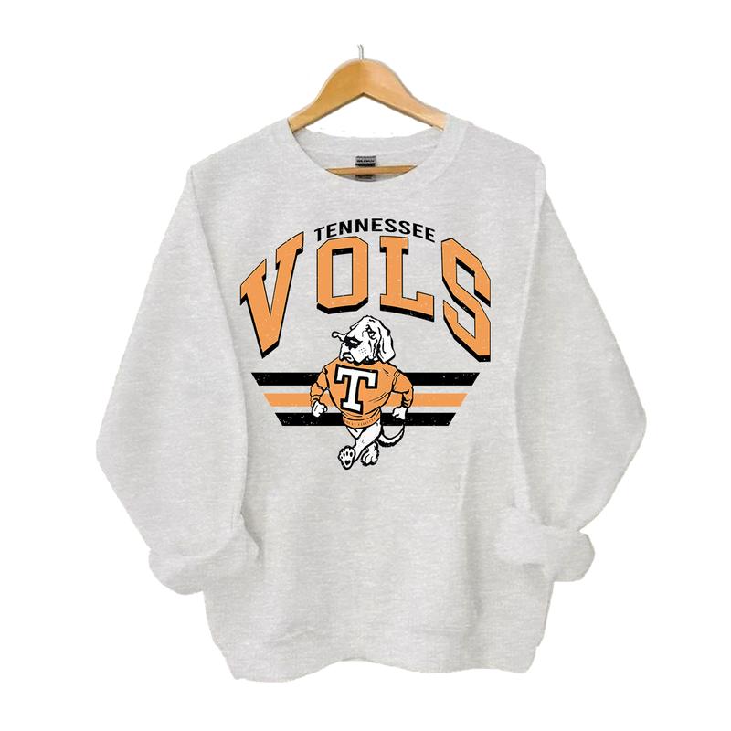 Retro NCAA College Football Mascot Crewneck Sweatshirt Classic Menswear Tops Cotton Sweaters Sport Fabric Casual Embroidered Hoodie