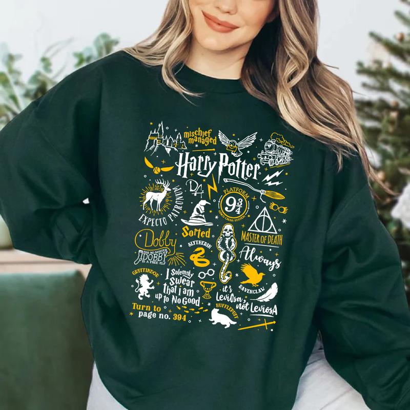 Quotes Sweatshirt Hoodie Shirt Cotton Relaxed Fit potterhead sweater