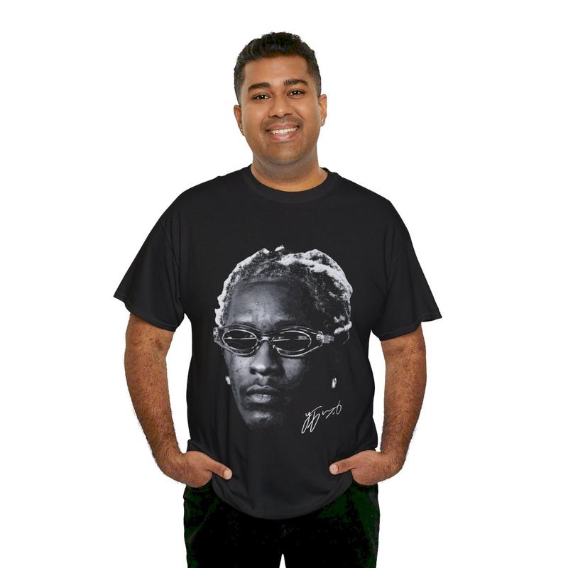 Free Thug Hard T-Shirt Rap Tee Concert Merch Free Thugger Slime Season Red Rare Hip Hop Graphic Print Casual Classic Cotton Menswear Retro Top Vintage