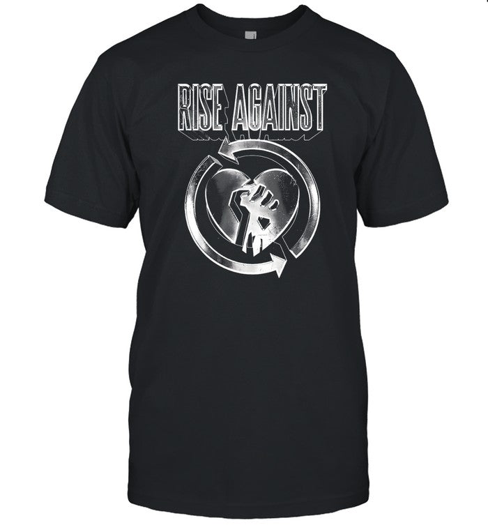 T-Shirt Rise Against HeartFist Logo 3D Limited