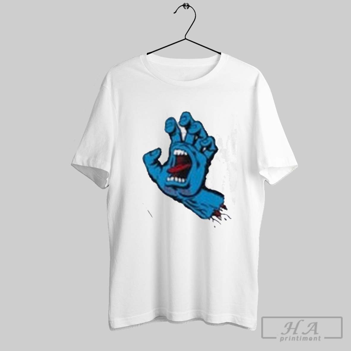Premium Screaming Hand Chest Ultramarine T Shirt
