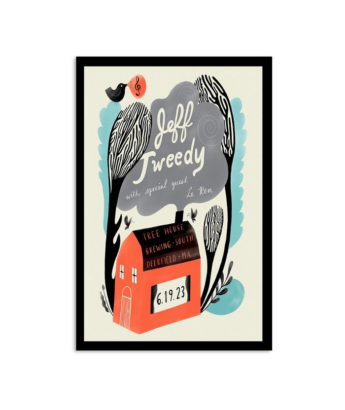 Jeff Tweedy 19 June 2023 Deerfield MA Summer Stage Tree House Brewing Poster