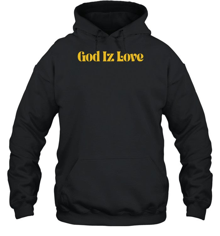 Saint Bink Saunders Wearing God Iz Love Hoodie