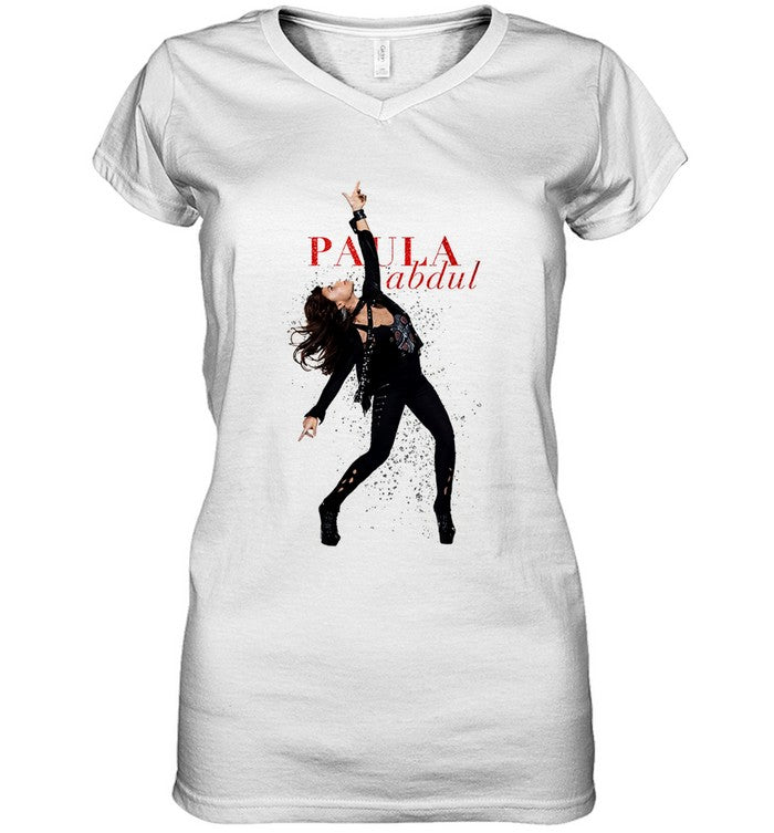 Paula Abdul Exclusive Women's Pointing V-Neck T-Shirt