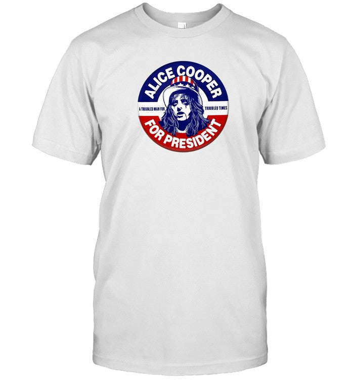 Alice Cooper T-Shirt For President Button 2024