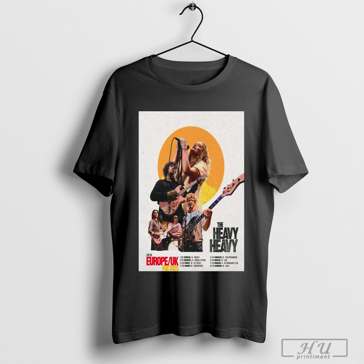 Poster The Heavy Heavy Live In Europe Uk February 2025 Shows 7 Feb Zurich Ch Bogen F T Shirt