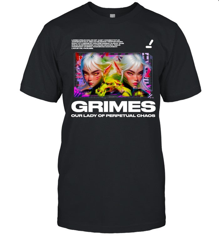 Limited Grimes Our Lady Of Perpetual Chaos Shirt