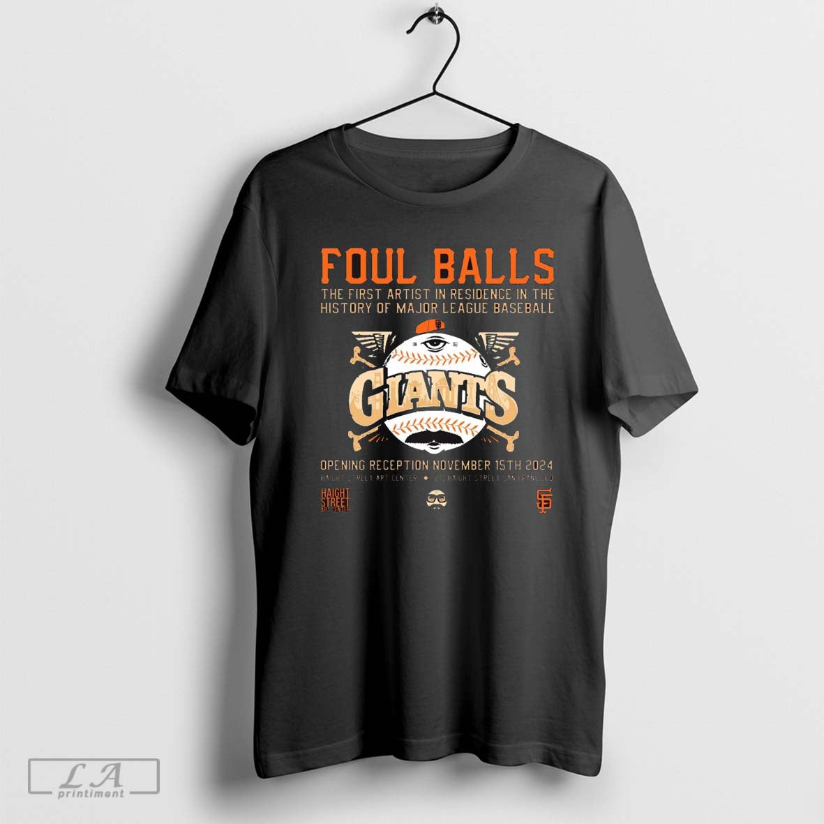 San Francisco Giants Foul Balls The First Artist In Residence In The History Of Major League Baseball Opening Reception Nov 15th 2024 t-shirt