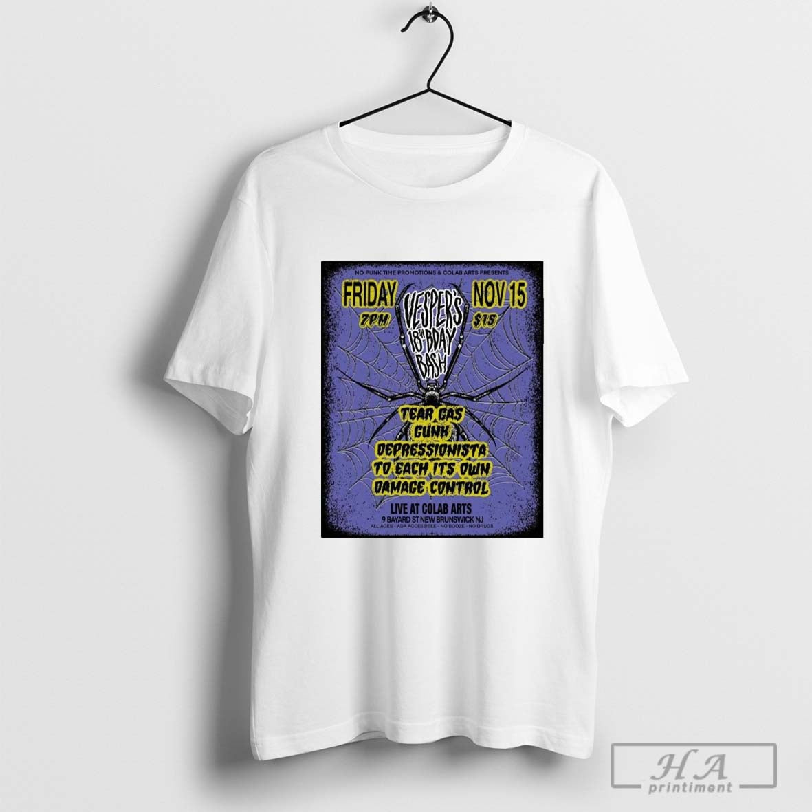 Tear Gas Gunk Depressionista To Each Its Own Damage Control Live At Collab Arts Fri Nov 15 2024 Shirt