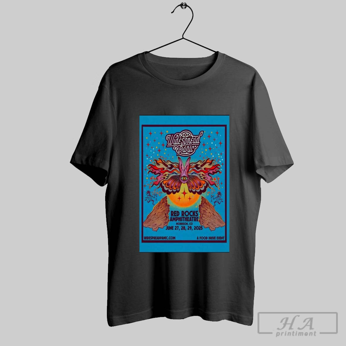 Poster Red Rocks Park And Amphitheatre Morrison Co Event Widespread Panic June 27 29 2025 T Shirt