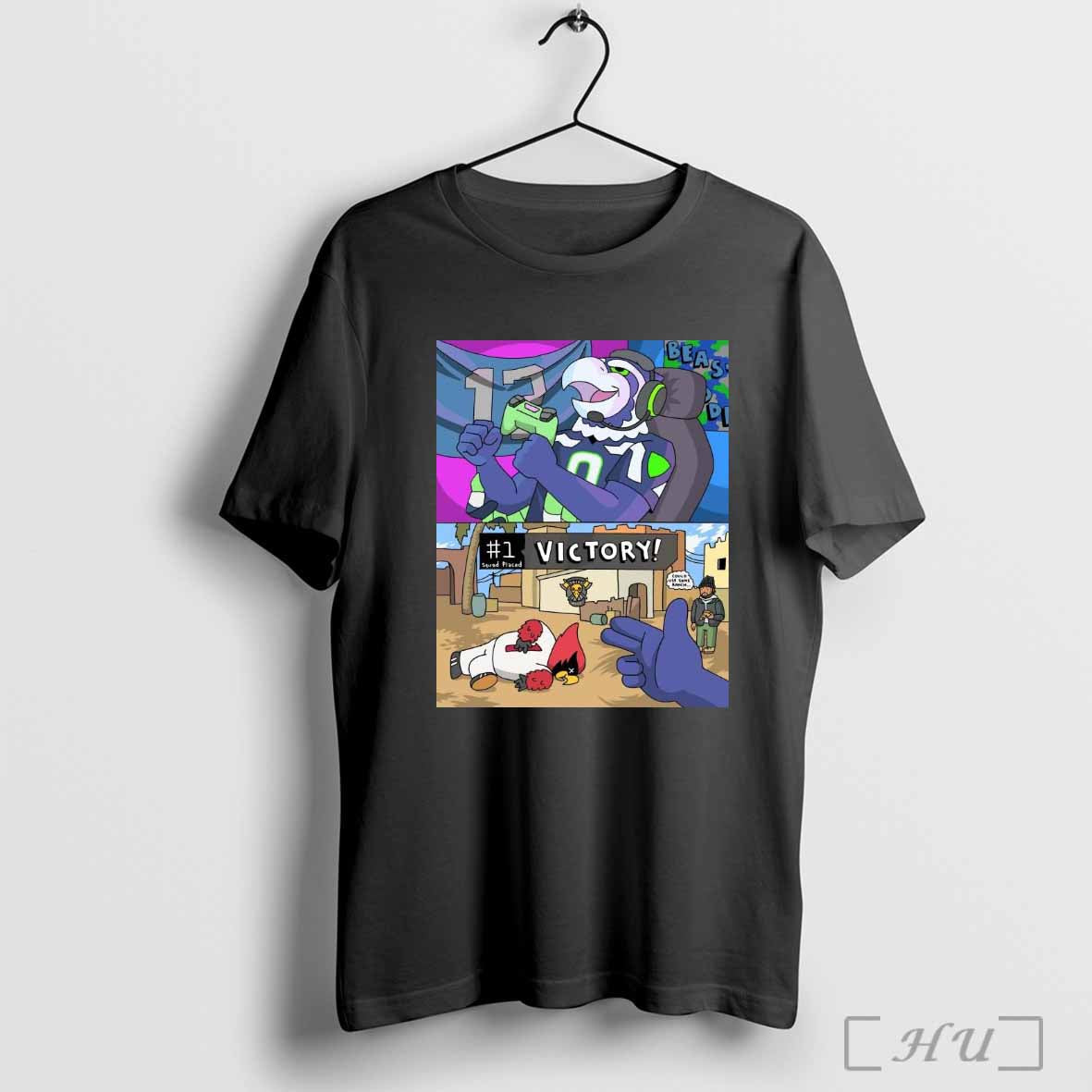 Seattle Seahawks #1 Squad Placed Victory A Double Xp Weekend Poster T-shirt
