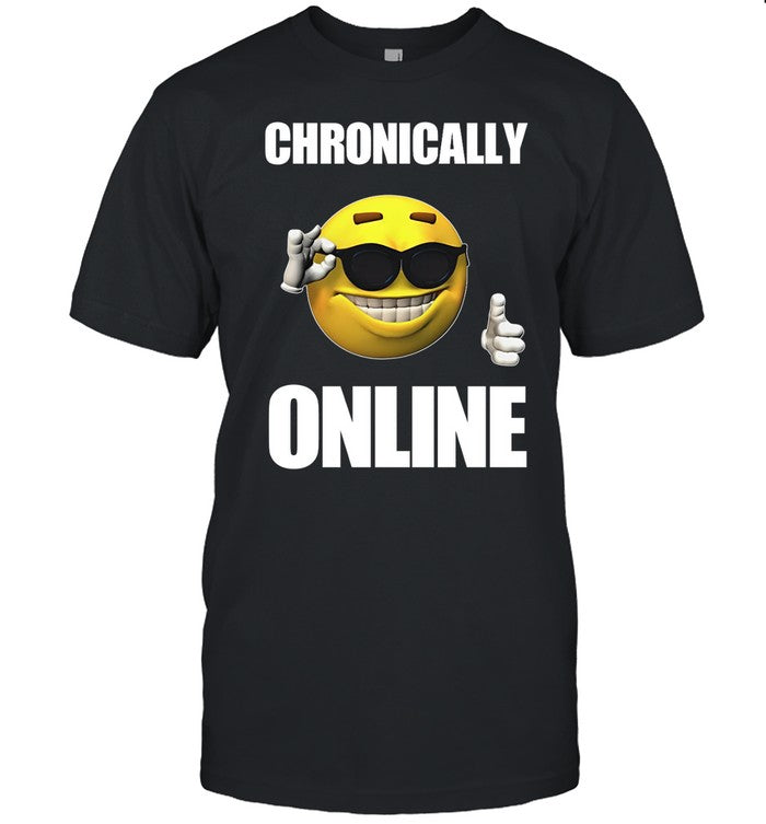 Shirt Cringeytees Chronically Online Ironic Thumbs Up Emoji