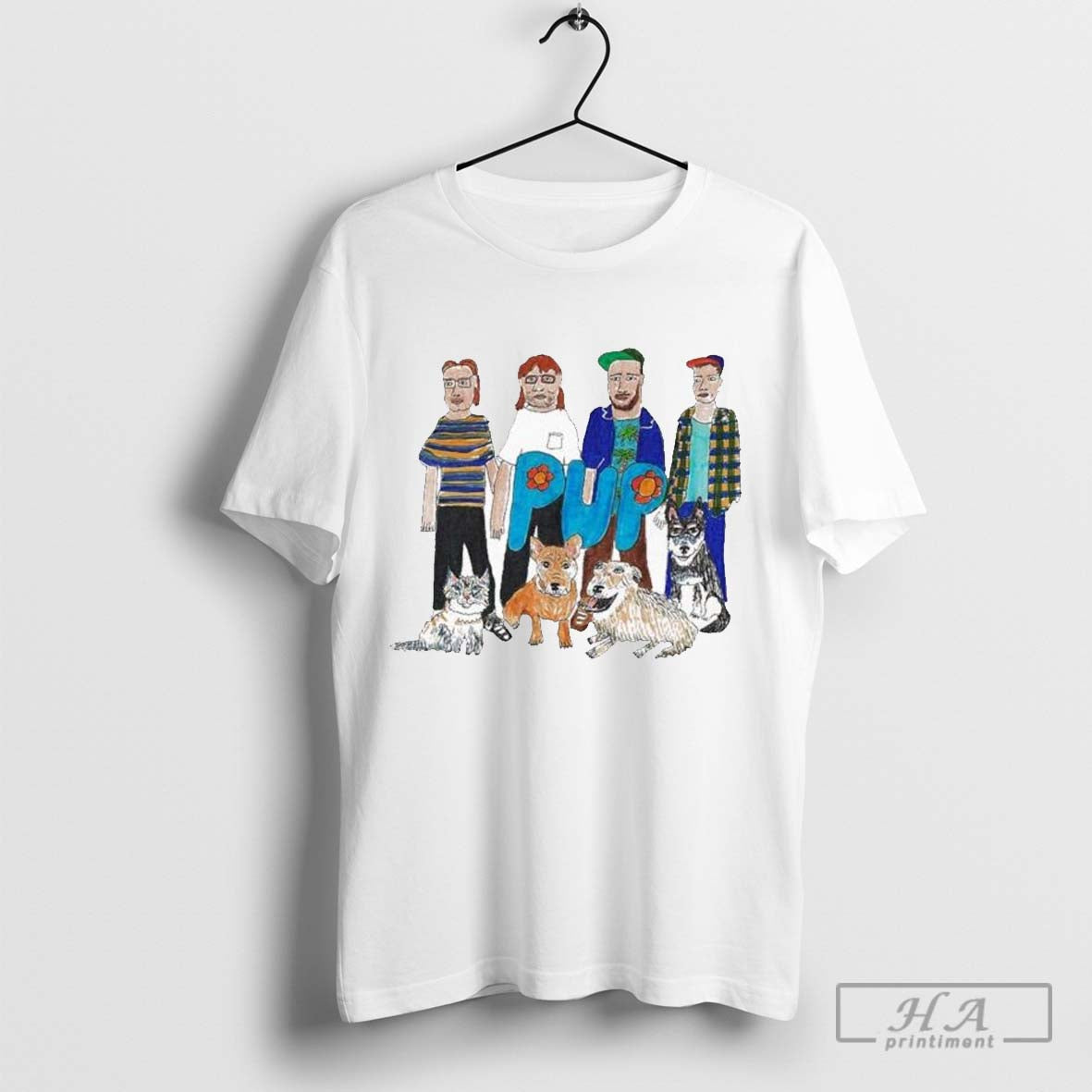 Pup The Band & Pets Sketch T-shirts