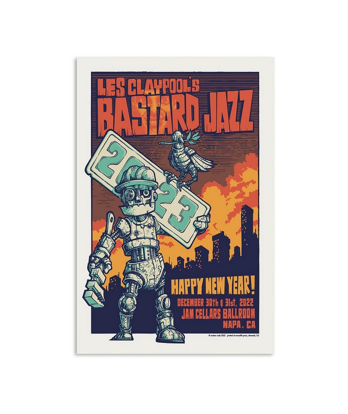 Les Claypool's Bastard Jazz Happy New Year 2023 Poster