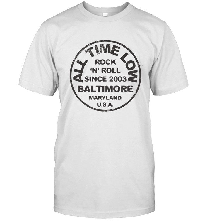 Limited All Time Low Badge Crytal Wash Shirt