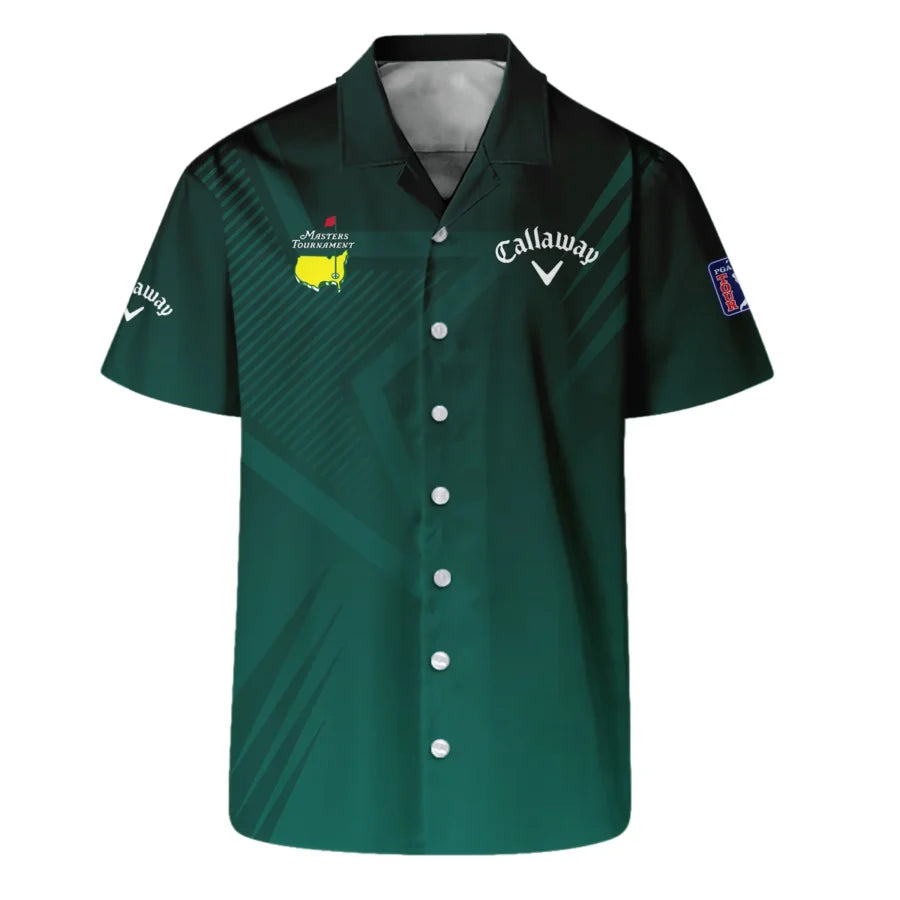 Sports Callaway Masters Tournament Hawaiian Shirt Star Pattern Dark Green Gradient Golf Oversized Ha