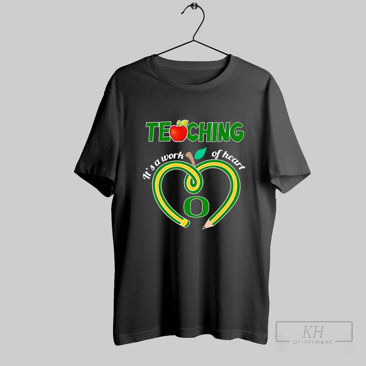 Teaching Its A Work Of Heart Oregon Ducks Shirt Sweatshirt Tee Shirt