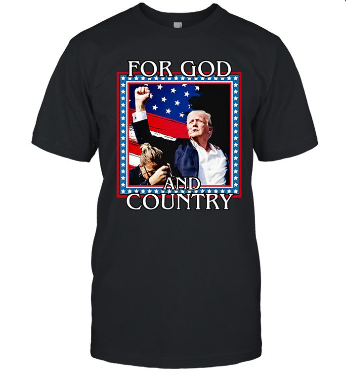 Limited Trump For God and Country Shirt