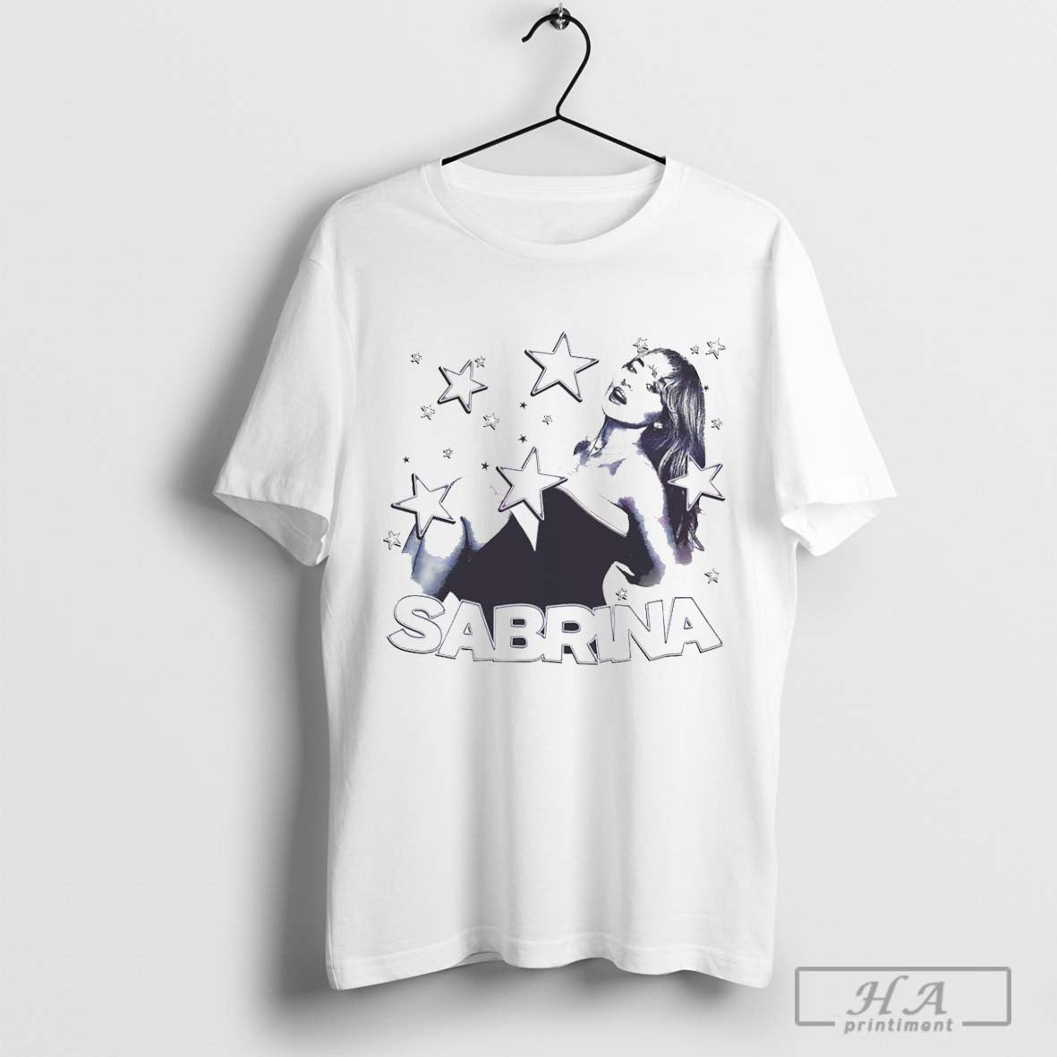 Retro Sabrina Carpenter American Singer Portrait Shirt