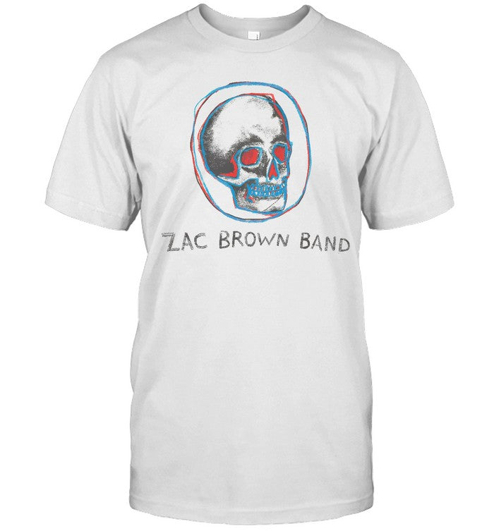 Red And Blue Skull Zac Brown Band Shirts
