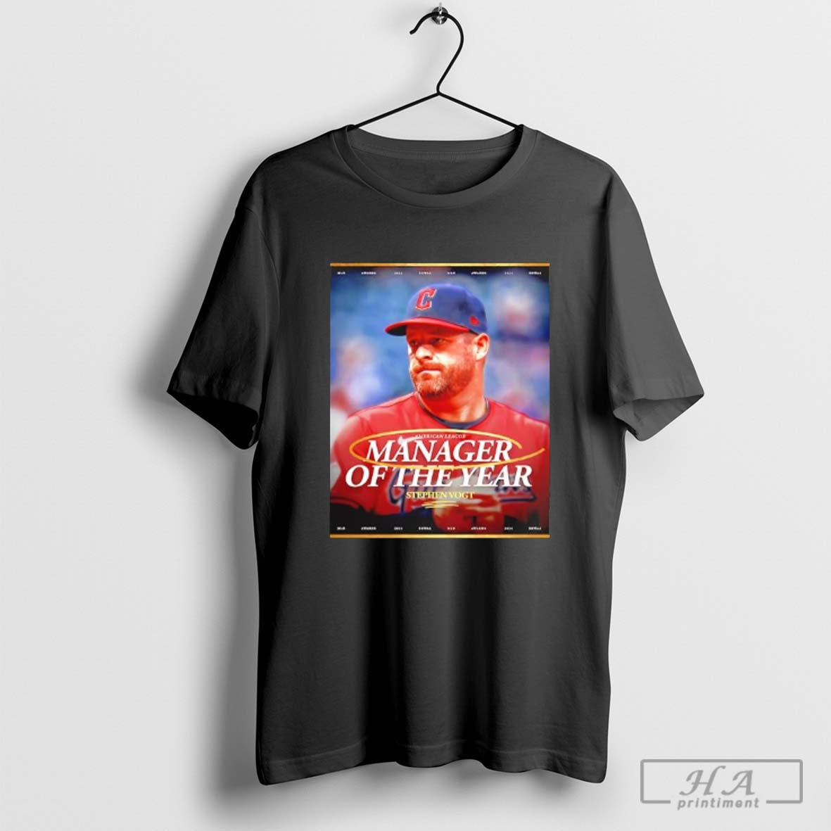 Stephen Vogt Coach Cleveland Guardians 2024 American League Manager of the Year poster shirt