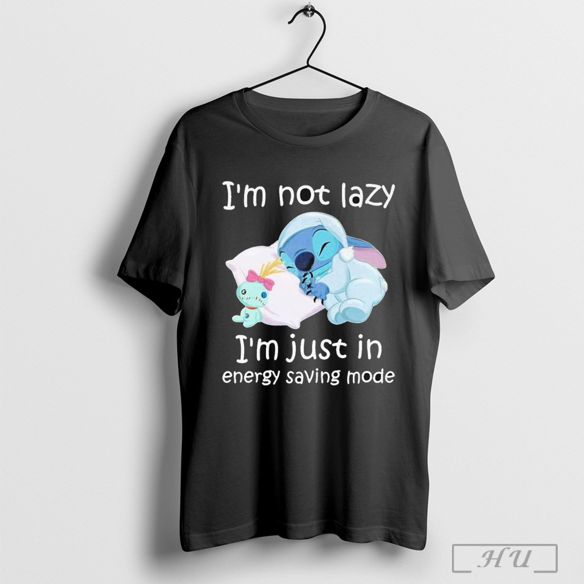 Stitch Im Not Lazy Im Just In Energy Saving Mode Sleeping T Shirt
