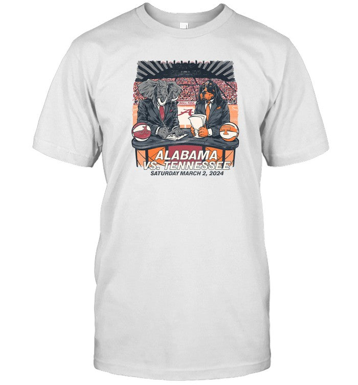 T-Shirts Alabama vs Tennessee March 2, 2024