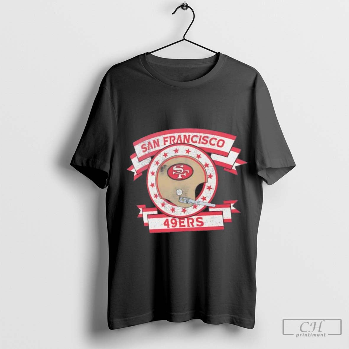 San Francisco 49ers Daniel Jeremiah wingback carry helmet t shirt