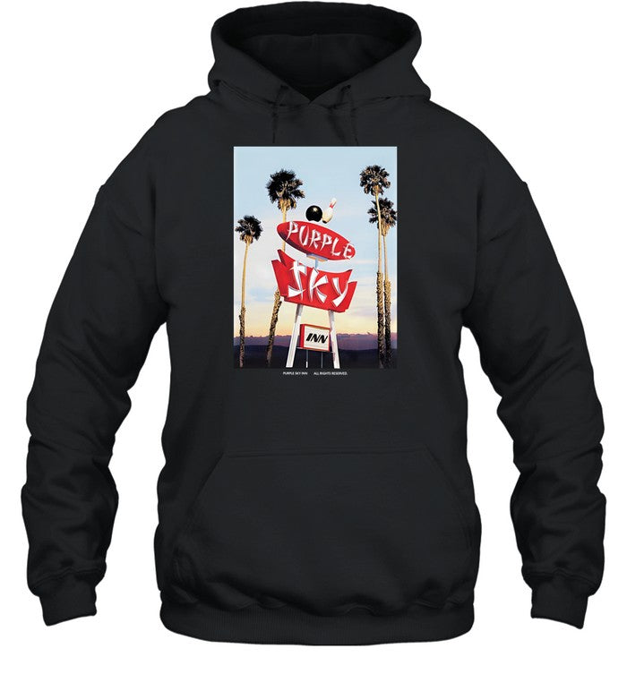 Purple Sky Inn All Rights Reserved Hooded Sweatshirt
