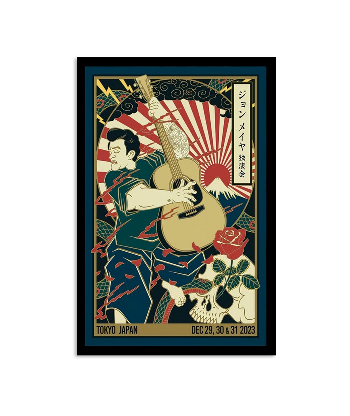 John Mayer December 29-31, 2023 Tokyo, Japan Poster