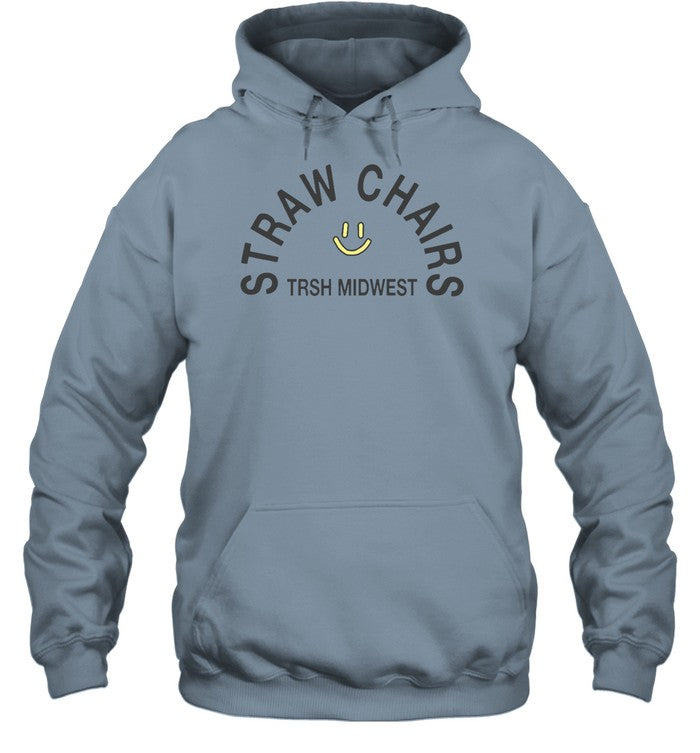 Straw Chairs Trsh Midwest Smiley Face Hooded Sweatshirt