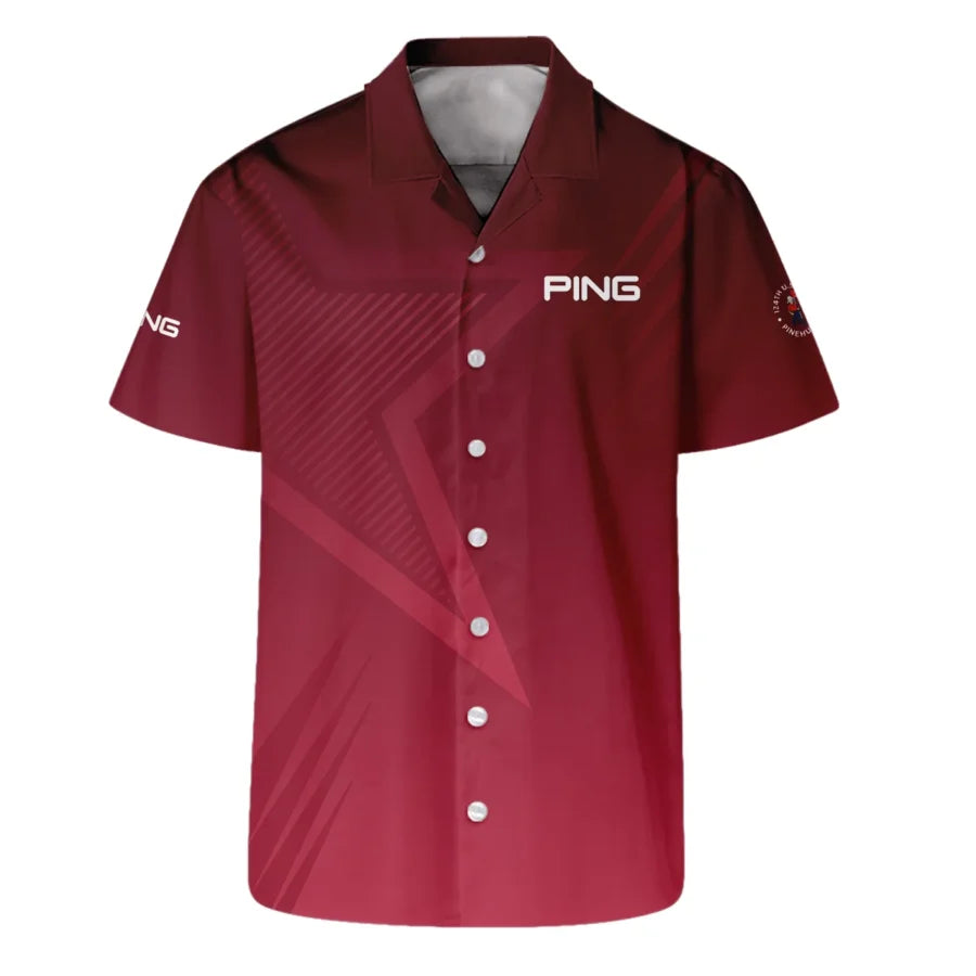 Ping 124th U.S. Open Pinehurst Golf Sport Hawaiian Shirt Star Gradient Red Straight Pattern Oversize