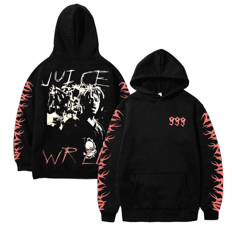 Rapper Juice Hoodie Y2k Men Hoodies 999 Hoodies With Designs Streetwear Sweatshirt Hooded Casual Knit, Clothing