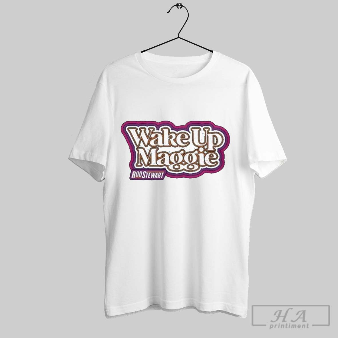 Rod Stewart Wake Up Maggie Retro T Shirts